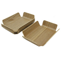 Cathay Importers Bentwood plateau rectangulaire, 8” L x 6” P x 2” H, ensemble de 4-Taille: 8” L x 6” P x 2” H