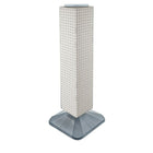 Azar Displays – Présentoir standard à panneaux perforés emboîtables sur 4 côtés, type tour, 40 x 8 x 8 po, blanc (703387-WHT)-Pivote sur une base lestée