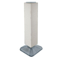 Azar Displays – Présentoir standard à panneaux perforés emboîtables sur 4 côtés, type tour, 40 x 8 x 8 po, blanc (703387-WHT)-Pivote sur une base lestée
