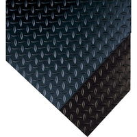 Wearwell – Tapis de couloir Diamond-Plate nº 385, 2 pi x 75 pi, noir-Tapis de couloir industriel de pointe pour un usage à l'intérieur