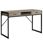 Monarch Specialties - 7365 Bureau 48 po L - Taupe Fonce/Metal Noir-Fini en essence de bois de couleur taupe foncé avec robuste base en métal noir