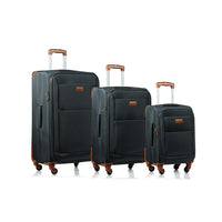 Champs - Ensemble de valises, collection Classique, 3 pièces, souples, gris (C5010-Grey)-Polyester 1200D