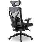 MotionGrey - AirGlide Series - Chaise de bureau ergonomique pour bureau d'ordinateur executif - Noir-Accoudoirs rembourres à 4 reglages directionnels pour regler l'accoudoir vers le haut et vers le bas, vers l'avant et vers l'arriere, glisser d'un côte à l'autre et tourner d'un côte à l'autre.