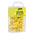 JAM Paper – Punaises, jaune, 100/paquet (2242959)-Jaune