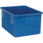 Quantum Storage Systems - Contenants Divider Box Plastique, 22,5po La X 17,5po P X 12po H, Bleu, paquet de 2-Couleur Bleu