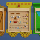 Flash Furniture - Tableau d'activites mural STEAM Bright Beginnings de qualite commerciale avec finition naturelle (MKME15273)-Finition naturelle en bois avec des elements colores vifs,
