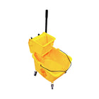 Globe Commercial Products - Ensemble Seau-Essoreuse Pression Latérale - Jaune - 35 pte -Peut accueillir 12 oz-32 oz de vadrouilles avec clip d'opération