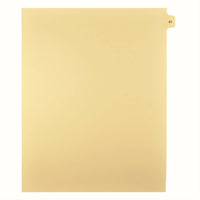 Markmaker - 25 tabs/PQT, 5 PQT/Boite, Intercalaires imprimes Legal, Chamois, 1/15th coupe| format lettre, sans trous, Numero 61-Intercalaires imprimes Legal