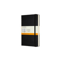 Moleskine - Carnet de la collection Classic Expanded, grand, réglé, noir, couverture rigide (QP060EXP)-400 pages, papier de couleur ivoire, 7,5 po x 9,75 po
