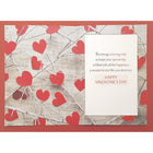 Rosedale - Cartes de souhaits/Enveloppes - Joyeuse St-Valentin Papa - 5-1/2 po x 8 po - paquet de 12-Avec fini scintillant et métallique