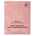 North American Paper Inc. - Cahiers d’exercices - 8 -5 po x 11 po - quadrillé 1 cm - 40 pages - paquet de 25-40 feuilles/cahier