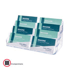 Deflecto - Porte-cartes d’affaires  - 8 Compartiments - transparent-Chaque compartiment contient environ 50 cartes (la capacité totale est de 400 cartes)