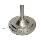Lampe de sol mère-fille aux motifs élégants 2 Light avec verre marbré blanc, nickel brossé-Interrupteur 3 voies