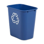 Rubbermaid Deskside Recycle, MED, 28QT/27L, 14.50" L x 10 50" W x 15" H - BLEU-La construction entièrement en plastique ne s'écaille pas, ne rouille pas et ne se déforme pas.
