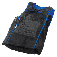 Débardeur KewlShirt à refroidissement par évaporation TechNiche HyperKewl - Noir et Bleu Royal - Grand-Grand