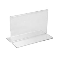 Eddies Hang-Up Display Ltd. Porte-affiche à chargement par le bas - acrylique transparent - 3 -5x5 -5 po - 12/paq-Support de panneau de comptoir