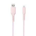 Basic Tech - Câble Lightning de 3 pi, Rose-Tresse pour plus de durabilite