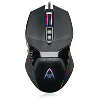 Adesso - Souris de jeu ambidextre à 7 boutons iMouse X5-Éclairage chromatique RVB : le rétroéclairage LED multicolore RVB complet permet de jouer et de travailler dans des environnements sombres avec différents paramètres d'éclairage