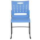 Flash Furniture - Chaise empilable bleue de la série HERCULES à base traîneau d'une capacité de 881 lb avec dossier ventilé-Ensemble de 5 chaises empilables polyvalentes