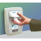 Kutol - Distributeur manuel de désinfectant pour les mains Health Guard de série Designer - Blanc-Option de verrouillage securise, blanc avec garniture blanche