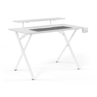 Staples - Emerge Bureau de jeu Vizon, 47 po, blanc-Bureau de jeu stratifié blanc