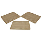 Cathay Importers - 10.5"W x 8"D x 0.4"H, Bentwood rectangulaire plateau avec poignées, Paq./2-Dimensions: 10.5 ”L x 8”P x 0,4” H