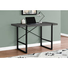Monarch Specialties - 7660 Bureau 48 po L - Gris Moderne/Metal Noir-Des pieds en métal robustes au fini noir sont intégrés dans le dessus de bureau pour un effet visuel intéressant