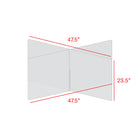 Diviseur de table à 4 voies Mark Maker - 47,5" L x 47,5" L x 23,5" H - Acrylique transparent 1/4" - Pas de traversées-Fabriqué à partir d'acrylique transparent de 1/4".