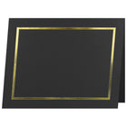 St. James - Porte-certificats/porte-documents - bordure dorée - finition lin - noir - paquet de 5 - 83852-Insertion facile de documents de format lettre (8-1/2 x 11 po) dans les fentes d'angle découpées à la forme