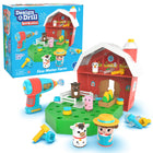 Educational Insights - Conception et perceuse® Boulon Buddies® Grange-Construction de forage playset : agriculteur et la perceuse ! Les enfants utilisent une véritable perceuse de jouets, qui fonctionne et qui est sans danger pour les enfants, pour construire leur propre ferme, avec des cultures, des clôtures et des amis animaux, créant ainsi une cour de ferme personnalisée parfaite pour faire semblant de jouer.