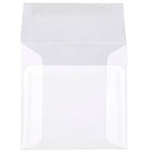 JAM Paper Enveloppes carrées en papier vélin translucide avec fermeture gommée, 5 x 5 po, clair, pqt/100-Taille : 5 x 5 po