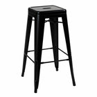 Plata Decor - Tolix 30"H Tabouret - Noir - paquet de 2-Tabouret sans dossier