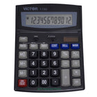 Victor - Calculatrice d’affichage de bureau à 12 chiffres - Noir-Très grand écran ACL inclinable à 12 chiffres