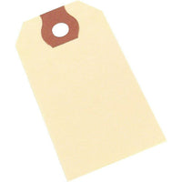Advantag Étiquettes D’Expédition - Taille 3 - 3-3/4 po X 1-7/8 po - Manille - Paquet de 1000-Étiquettes de papier non couché, épaisseur 10 points, avec trous 1/4 po