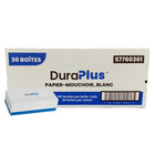 DuraPlus - Papiers-mouchoirs 2 épaisseurs - blanc - 100 feuilles - Paquet de 30-se présente sous la forme d'un carton de 30 paquets de 100 feuilles par paquet