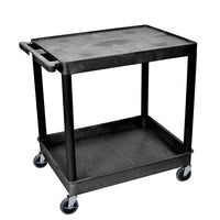 Luxor – Chariot à dessus plat et tablette inférieure de style bac, noir, (TC21-B)-Ces chariots tout usage Luxor de la série TC sont dotés de tablettes et de pattes en plastique moulé de mousse structurée en polyéthylène haute densité, ils résistent aux taches, aux rayures, aux bosselures et à la rouille. Doté d’un rebord de retenue à l’arrière et sur les côtés des tablettes.