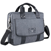 Sacoche pour Ordinateur Portable 13-14", Sac à Bandoulière, Sac de Travail/Voyage/Affaires, Matière Déperlante - Grise-Matière nylon rembourrée. Conçu pour emporter tous vos essentiels de bureau pret à partir