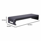 Rocelco - Élévateur de bureau d'angle réglable assis/debout de 46 po avec support pour double écran - Noir-CADR s'élève à 18" au-dessus de la surface du bureau et s'abaisse à 5"