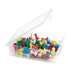Punaises ACCO - couleurs assorties - paquet de 100-Punaises en acier réutilisable avec boutons en plastique de couleurs assorties