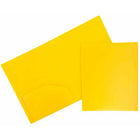 JAM Paper - Chemises scolaires à 2 poches, plastique très robuste, couleurs variées, paq.6 (383HRGBYOP)-Matériau : plastique