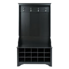 Prepac – Porte-manteaux avec compartiments pour chaussures, noir - (BSOG-0011-1)-15 compartiments pour chaussures ( dimensions du compartiment de 6,5 larg. x 4,75 haut. x 14 prof. po)