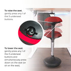 AnthroDesk - Tabouret Wobble réglable - Noir-Facile à assembler. Aucun outil requis