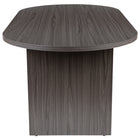 Flash Furniture Table De Conférence Ovale 6' - Gris Rustique (GCTL1035GRY)-Style classique