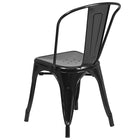 Nicer Furniture - chaise de salle à manger empilable de style Tolix - métal - noir-Bon pour une utilisation intérieure et extérieure.
