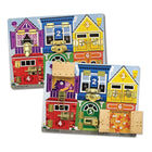 Tableau des loquets Melissa & Doug, toutes qualités-La planche en bois massif poncé et lisse offre des surprises amusantes derrière les portes et les fenêtres qui s'ouvrent
