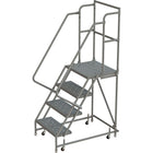 Tri-Arc Manufacturing – Escabeau roulant avec marche supérieure profonde; 40 po haut.; 4 marches; 16 po larg. (KDSR104166-D2)-Nombre de marches : 4