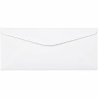 JAM Paper #10 Enveloppes Commerciales Strathmore - 4,125" x 9,5" - Lin blanc brillant - Paquet de 50-Couleur : Blanc brillant