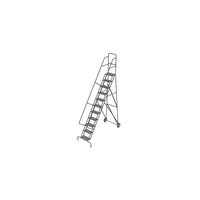 Échelles roulantes Roll & Fold, Matériau du cadre - Acier, Nbre de marches - 11, Hauteur de la plateforme - 116", Profondeur de-1