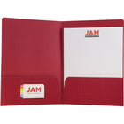 JAM Paper - Chemises cannelées ondulées, rouge, paq./12 (87500g)-Paquet de 12