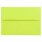 JAM Paper - Ensemble de papeterie - 25 cartes blanches et 25 enveloppes A6 - Brite Hue Ultra Lime Green - lot de 25-Taille : A6 (4,75 x 6,5 pouces)